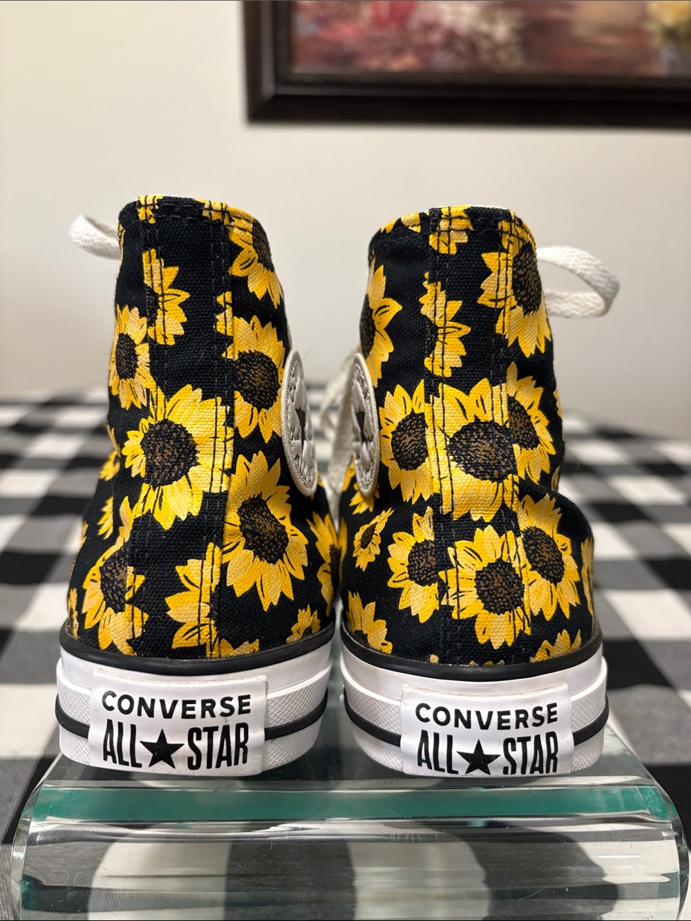 Converse Chuck Taylor All Star Sunflower Floral Shoes Sneakers Sz 6 Yellow Black - Picture 4 of 12